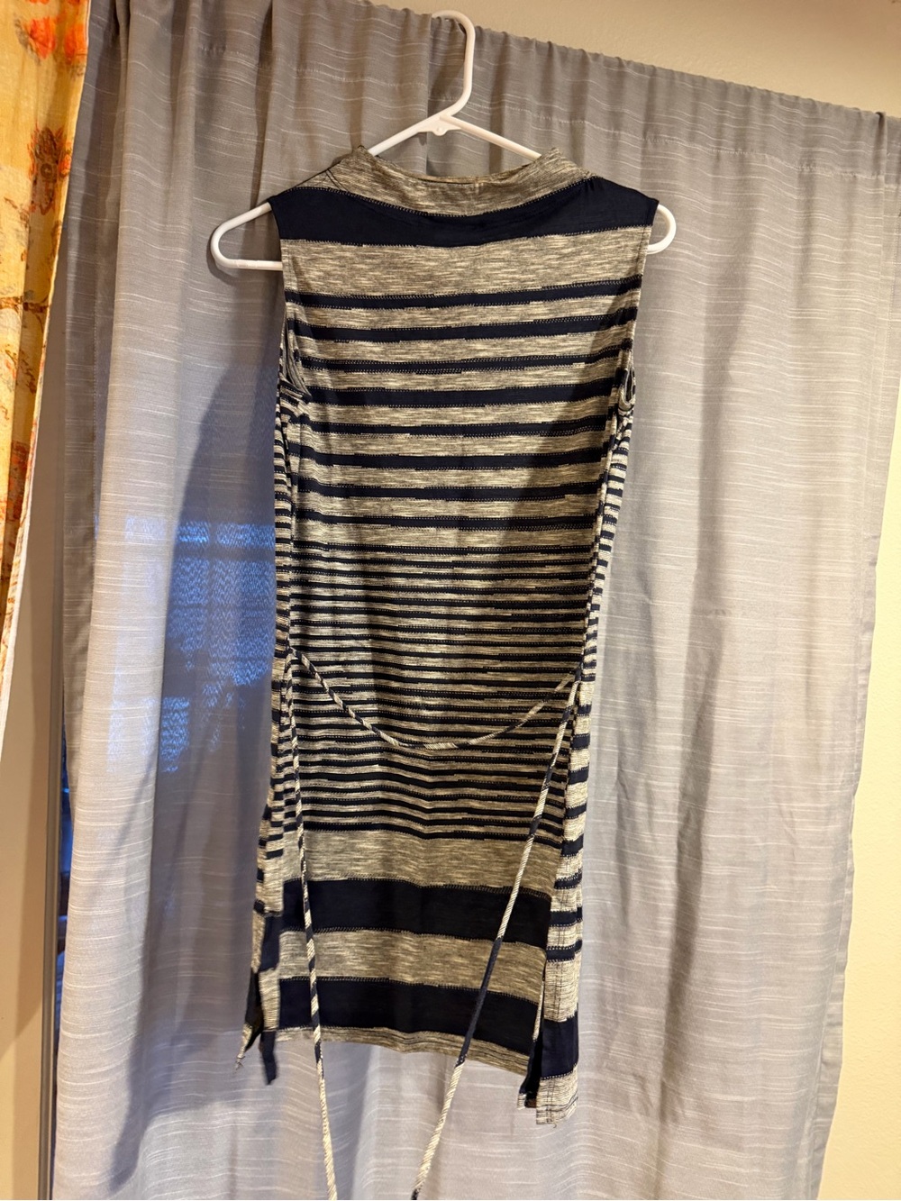 dolan Navy and Gray Striped Knit Coverup